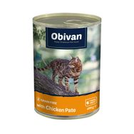 Obivan 12x400 gr Tahılsız Tavuk Etli Ezme Yetişkin Kedi Konservesi