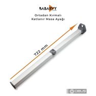 Obus Karavan Masa Ayağı Ortadan Kırmalı Katlanır Masa Ayağı 722MM Babarvy