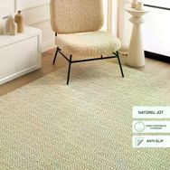 Ocean Home Textile 120x180 cm Ekru Renk Karo Desenli Jüt Halı Kilim
