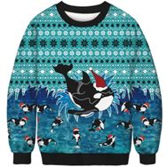 Ocean Plus B0CPJ67C94 Erkek Noel balinaları tişört