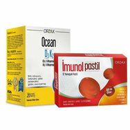 Ocean Vitamin D3K2 20 ml Damla + Orzax Imunol 12 Yumuşak Pastil