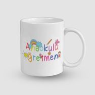 Offo Anaokulu Öğretmenin Tasarımlı Beyaz 300 ml Bardak Kupa
