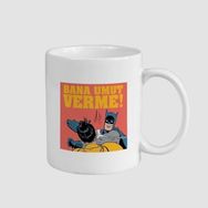Offo Batman Bana Umut Verme Yazılı Beyaz 300 ml Bardak Kupa