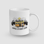 Offo Camping Mood Tasarımlı Beyaz 300 ml Bardak Kupa