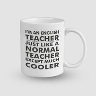 Offo Cooler English Teacher Yazılı Beyaz 300 ml Bardak Kupa