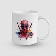 Offo Deadpool Evreninde Bir Gün Tasarımlı Beyaz 300 ml Bardak Kupa