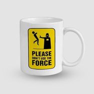 Offo Don't Use the Force Star Wars Tasarımlı Beyaz 300 ml Bardak Kupa