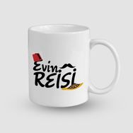 Offo Evimin Reisi Yazılı Beyaz 300 ml Bardak Kupa