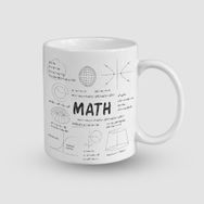 Offo Formüllerle Matematik Tasarımlı Beyaz 300 ml Bardak Kupa