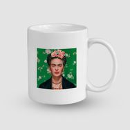 Offo Frida Kahlo Portre Baskılı Beyaz 300 ml Bardak Kupa