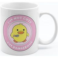 Offo I'am Not Cute Tasarımlı Beyaz 300 ml Bardak Kupa
