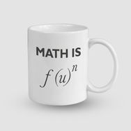 Offo Math is Fun Yazılı Beyaz 300 ml Bardak Kupa