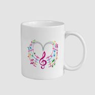 Offo Music Lover Temalı Beyaz 300 ml Bardak Kupa