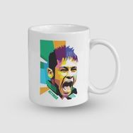 Offo Neymar Tasarımlı Beyaz 300 ml Bardak Kupa