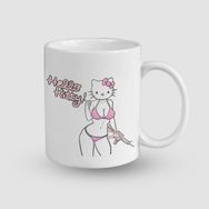 Offo Sexy Hello Kitty Tasarımlı Beyaz 300 ml Bardak Kupa
