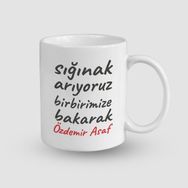 Offo Sığınak Özdemir Asaf Şiiri Sözlü Beyaz 300 ml Bardak Kupa