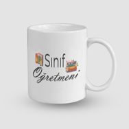 Offo Sınıf Öğretmenim Tasarımlı Beyaz 300 ml Bardak Kupa