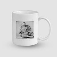 Offo Siyah Beyaz Marilyn Monroe Portre Beyaz 300 ml Bardak Kupa