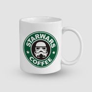 Offo Starwars Coffee Tasarımlı Beyaz 300 ml Bardak Kupa