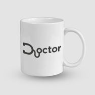 Offo Steteskopla Doktor Yazılı Beyaz 300 ml Bardak Kupa