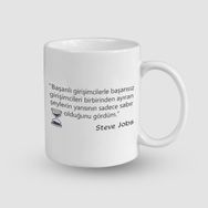Offo Steve Jobs Başarılı Girişimciler Sözlü Beyaz 300 ml Bardak Kupa