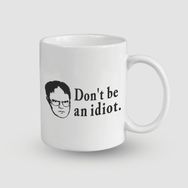 Offo The Office Don't Be An Idiot Esprili Dwight Tasarımlı Beyaz 300 ml Bardak Kupa