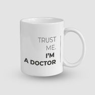 Offo Trust Me I Am a Doctor Yazılı Beyaz 300 ml Bardak Kupa