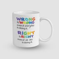 Offo Wrong is Wrong Mottolu Beyaz 300 ml Bardak Kupa