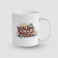 Offo You Are My Heart Yazılı Beyaz 300 ml Bardak Kupa