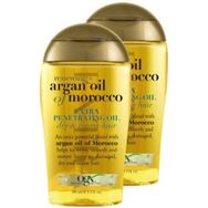 OGX Argan Oil Of Morocco 2x100 ml Kuru ve Sertleşmiş Saçlar İçin Yenileyici Saç Bakım Yağı