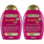 OGX Keratin Oil Kırılma Karşıtı 385 ml Şampuan + 385 ml Saç Kremi