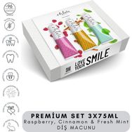 Ohlala Raspberry Cinnamon Fresh Mint Premium Set 3x75 ml Diş Macunu