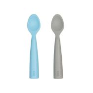 Oioi Mineral Blue - Powder Grey Nam Nam 2’li Silikon Mama Kaşığı