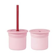 Oioi Pembe-Bordo Ham Hüp Pipetli Bardak Seti