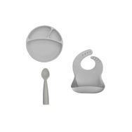 Oioi Powder Grey Porsiyon Mama Tabağı