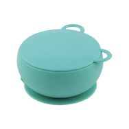 Oioi Silikon Vakum Tabanlı Aqua Green Kapaklı Kase