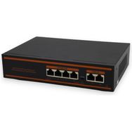 OJC ND1P402LF 4 Port Poe+10-100 Mbps 2 Port 10-100 78 W Uplink Switch