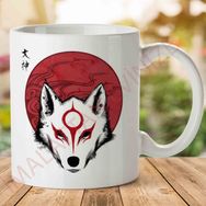 Okami Red Sun God Baskılı Kupa