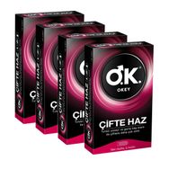 Okey 10'lu 4 Kutu Çifte Haz Prezervatif Paket