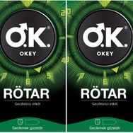 Okey 2x20 Adet Rötar Geciktirici Etkili Prezervatif