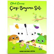 Okul Öncesi Çizgi Boyama Seti 2 Kitap Enine Boyuna Eğitim