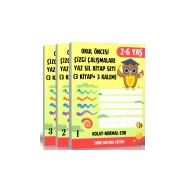 Okul Öncesi Çizgi Calışmaları 3 Kitap + 3 Silinebilir Kalem Enine Boyuna Eğitim