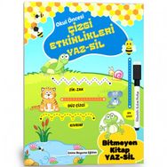 Okul Oncesi Çizgi Etkinlikleri Yaz-Sil Kitabı Enine Boyuna Eğitim