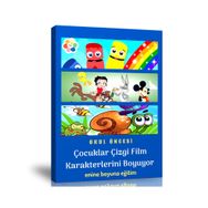 Okul Öncesi Çocuklar Çizgi Film Karakterlerini Boyuyor Enine Boyuna Eğitim