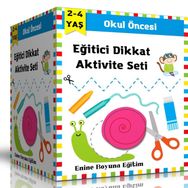 Okul Öncesi Eğitici Dikkat Aktivite Seti 2-4 Yaş Enine Boyuna Eğitim