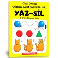 Okul Öncesi Görsel Algı Çalışmaları Yaz-Sil Kitabı Enine Boyuna Eğitim