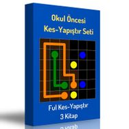 Okul Öncesi Süper Kes Yapıştır Kitap Seti 3 Spiralli Kitap