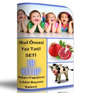 Okul Öncesi Yaz Tatil Seti 19 Fasikül Kitap Enine Boyuna Eğitim