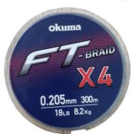 Okuma FT-Braided X4 Line 300 m 0.23 mm Grey Örgü İp Misina