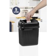 Okyanus Home 5 lt Siyah Fitilli Çöp Kovası